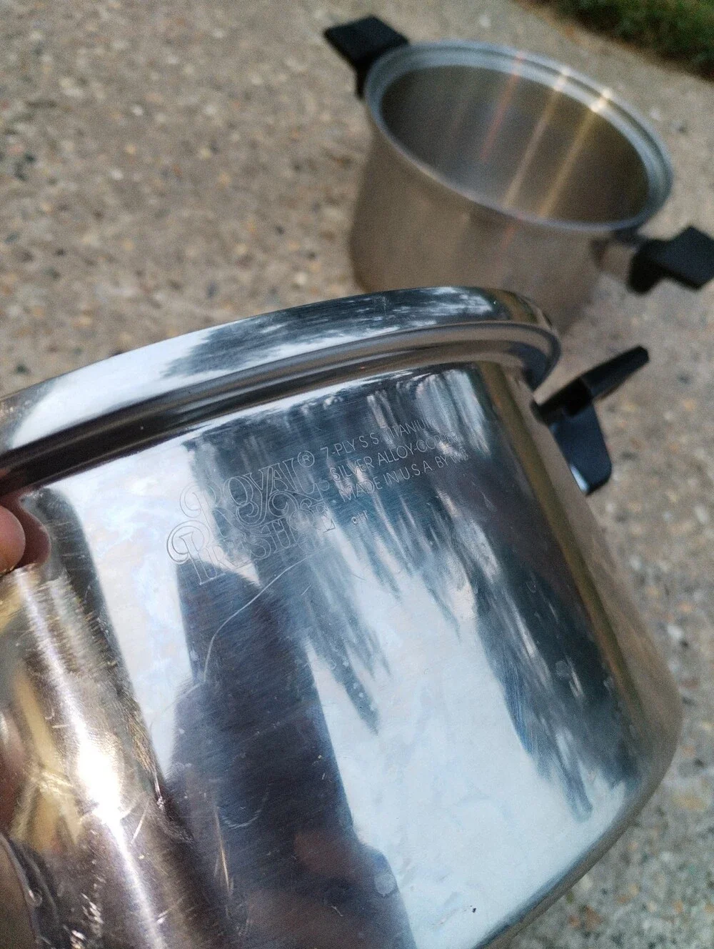 Vintage Royal Prestige 7-Ply Stainless Steel Titanium Silver Alloy Copper Cookwa